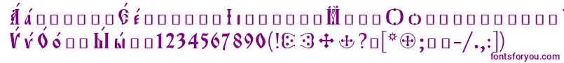 Orthodox.TtEroosР Р°Р·СЂСЏРґРѕС‡РЅС‹Р№ Font – Purple Fonts on White Background